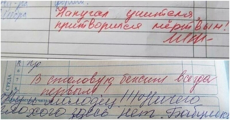 Замечание в дневник за плохое поведение образец