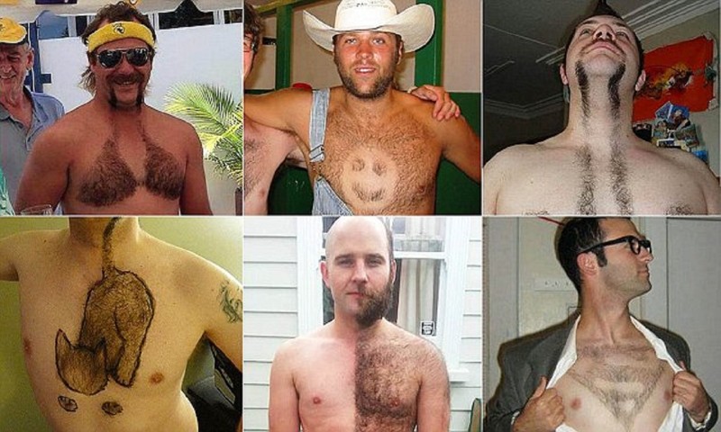Волосатый лифчик и другие безумные стрижки для мужской груди (19 фото)